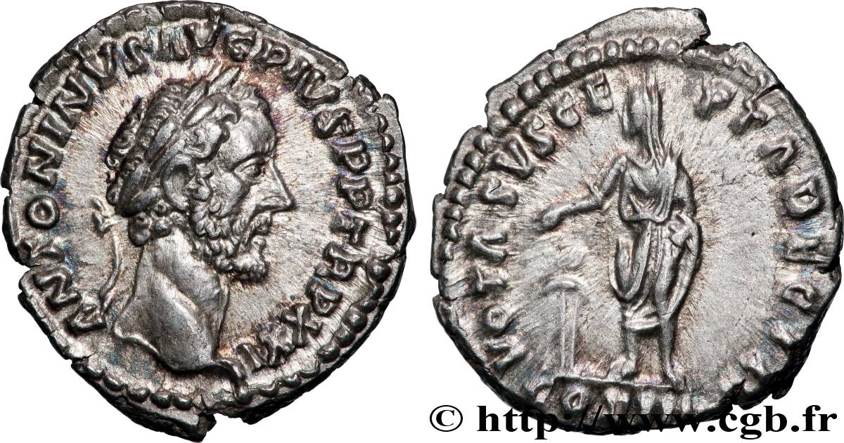 ANTONINUS PIUS Denier VZ/fVZ