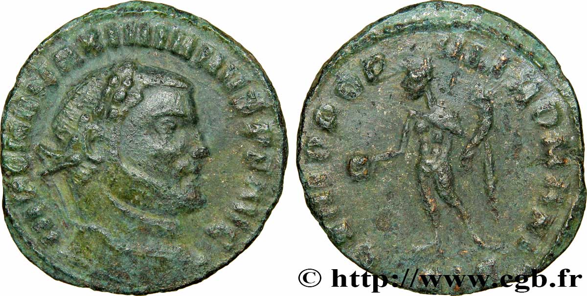 MAXIMIEN HERCULE Quart de follis ou quart de nummus TB+