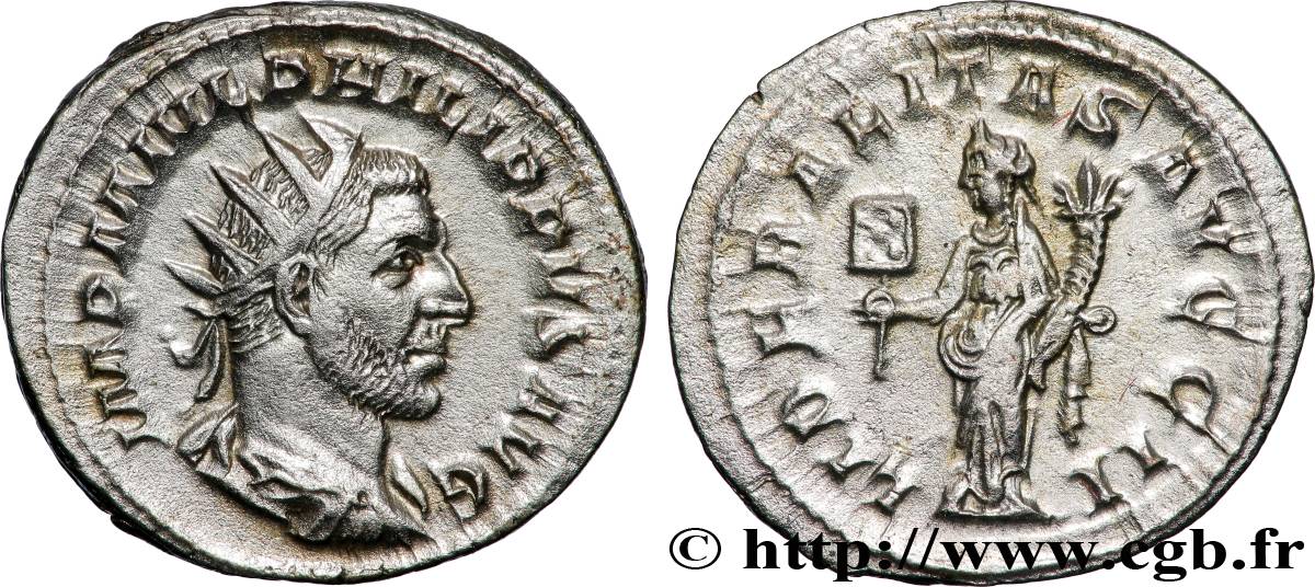 PHILIPPUS I. ARABS Antoninien VZ/fVZ