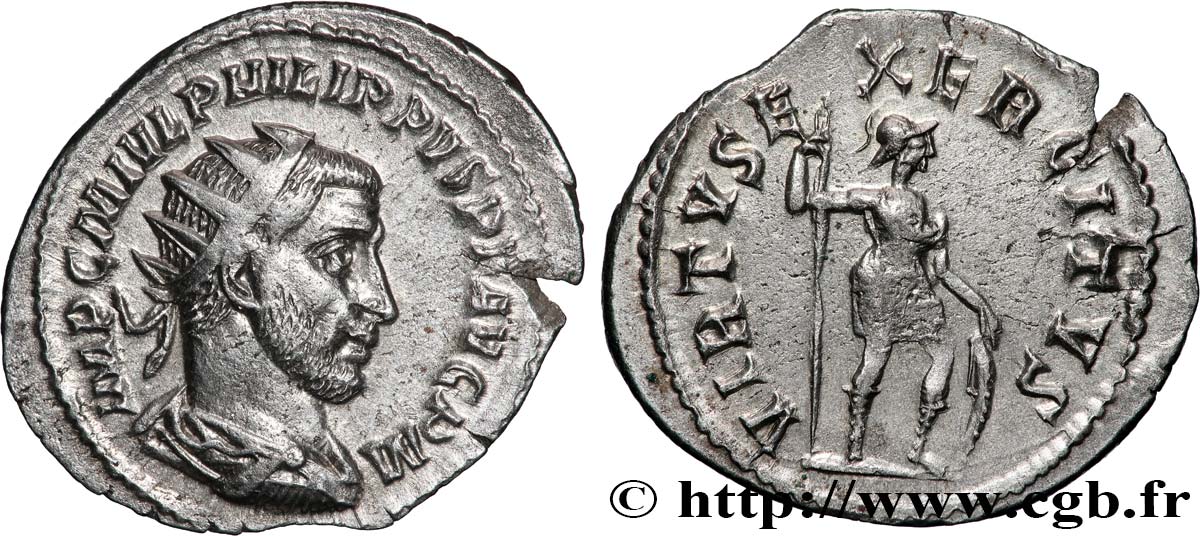PHILIPPUS I. ARABS Antoninien VZ/fVZ