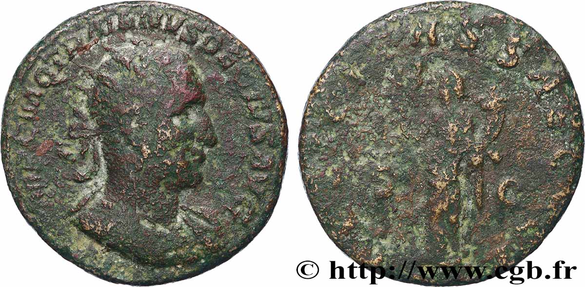 TRAJAN DECIUS Double Sesterce VF
