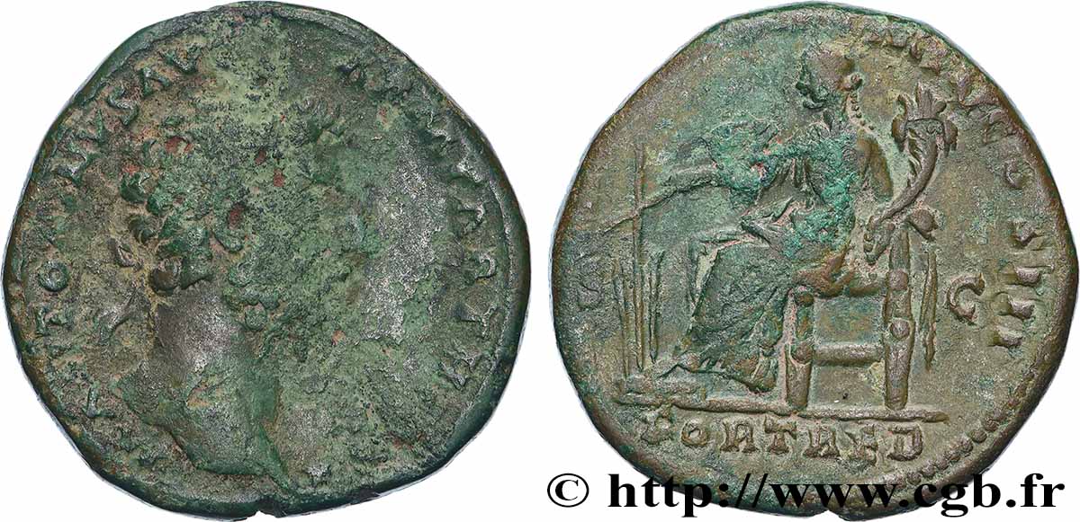 MARCUS AURELIUS Sesterce VF/XF