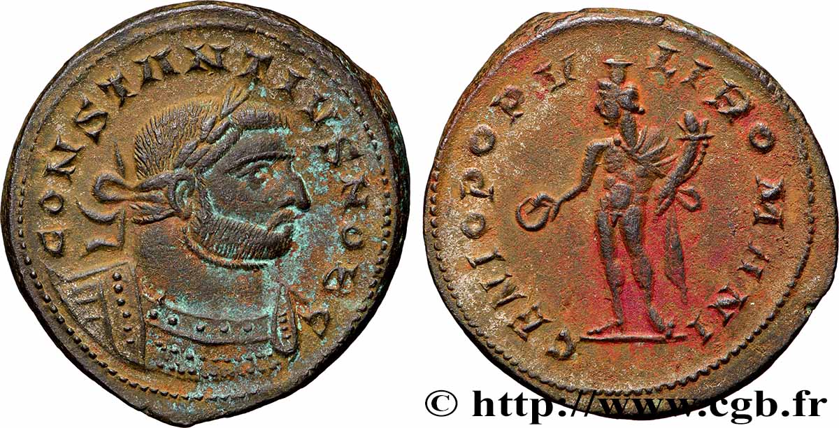 CONSTANTIUS I Follis ou nummus AU/XF