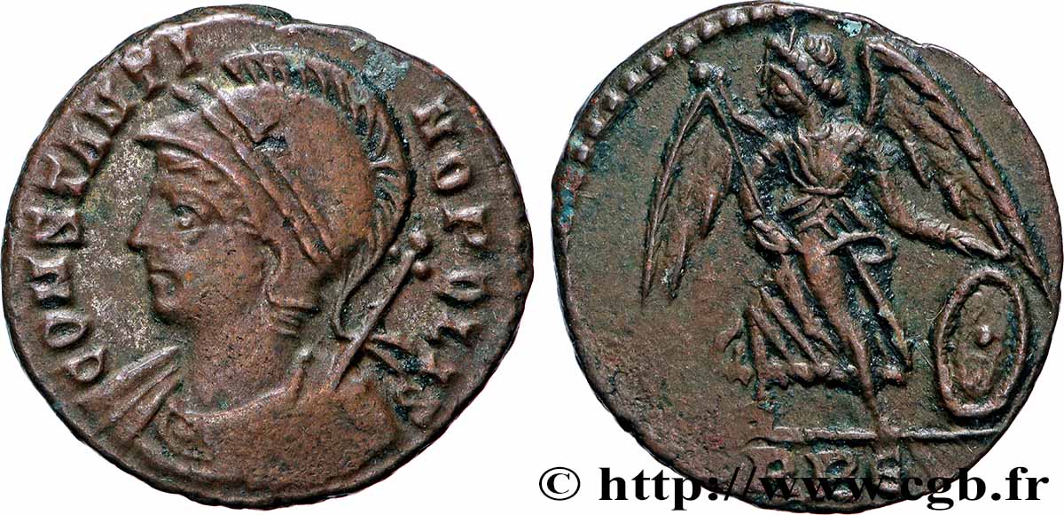 CONSTANTINOPLE Centenionalis ou nummus TTB+