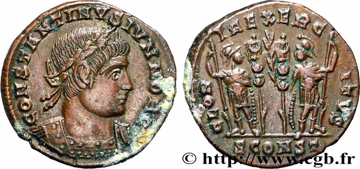 CONSTANTIN II Centenionalis ou nummus SUP