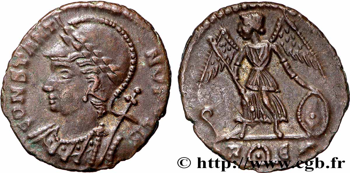 CONSTANTINOPEL Centenionalis ou nummus VZ