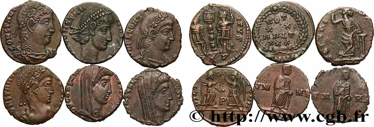 LOTS Lots de 6 monnaies lot