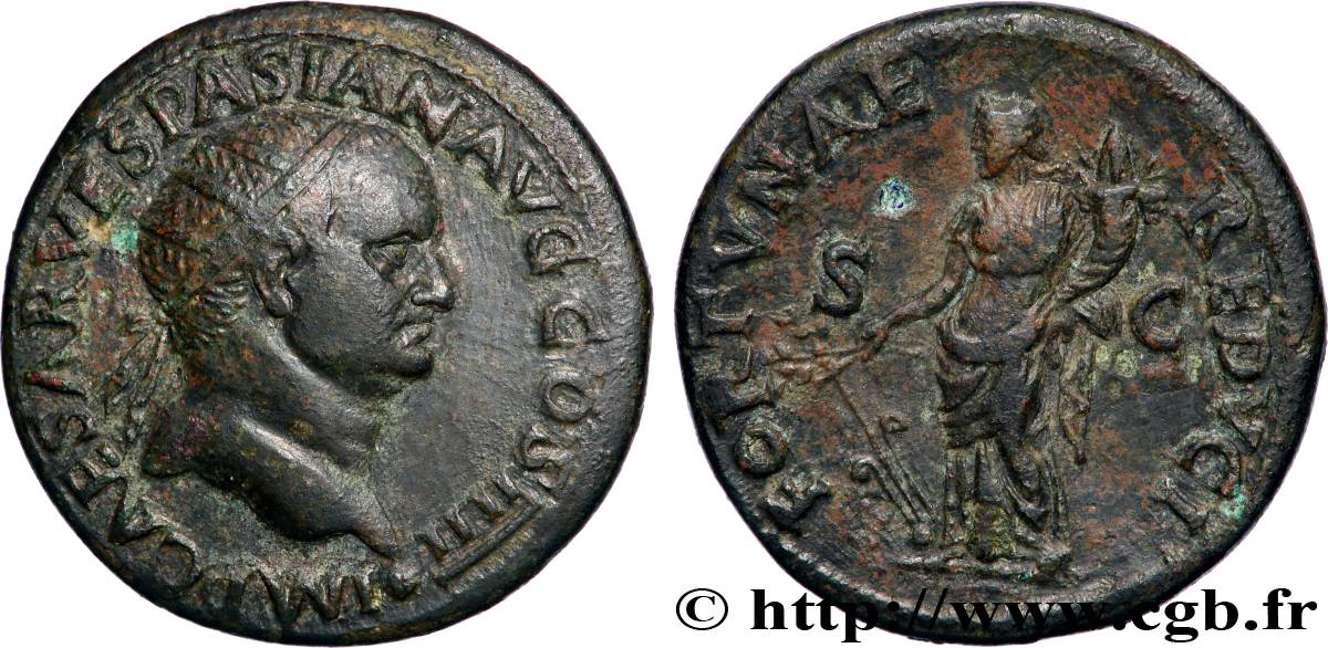 VESPASIEN Dupondius TTB+/TTB