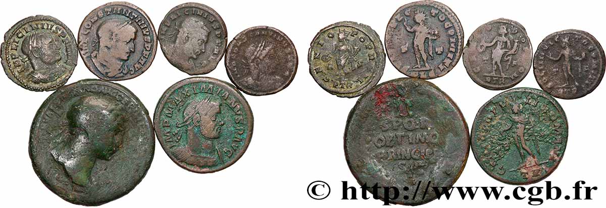 LOTS Lots de 6 monnaies lot