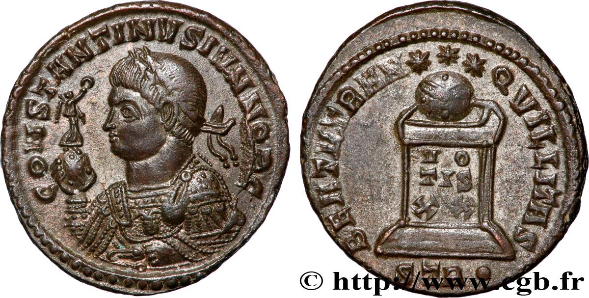 CONSTANTIN II Centenionalis ou nummus SPL/SUP