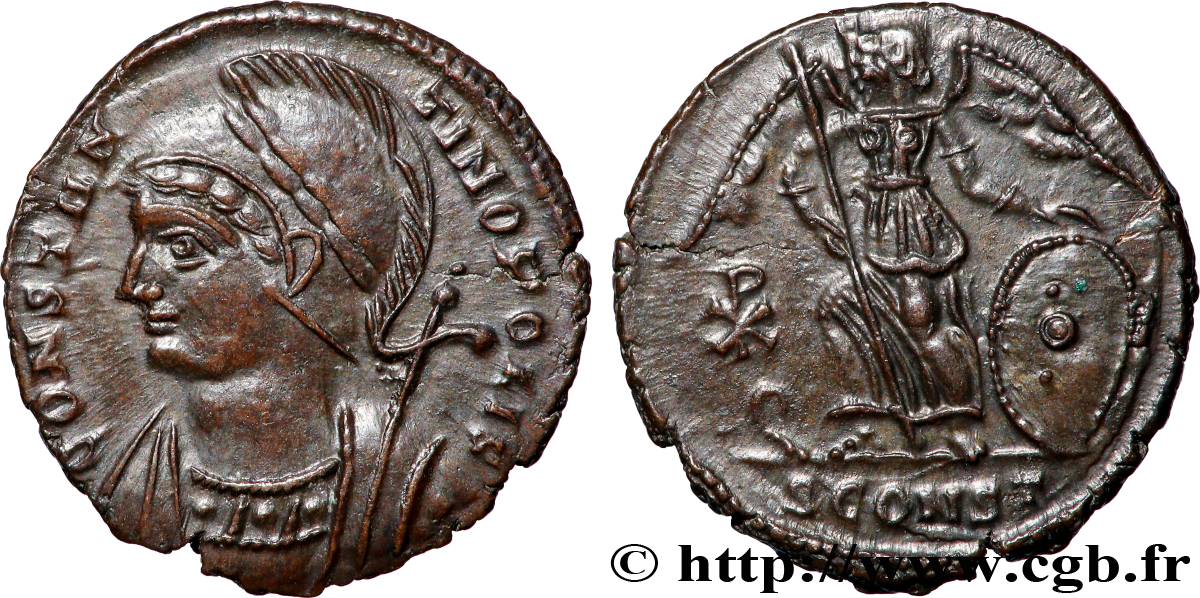 CONSTANTINOPEL Centenionalis ou nummus VZ