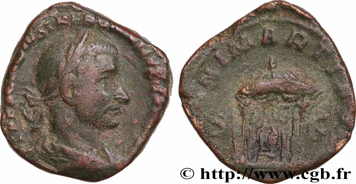 TRÉBONIEN GALLE Sesterce TB+