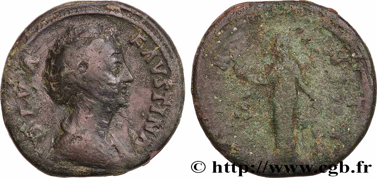 FAUSTINE MÈRE Sesterce TB+/TB