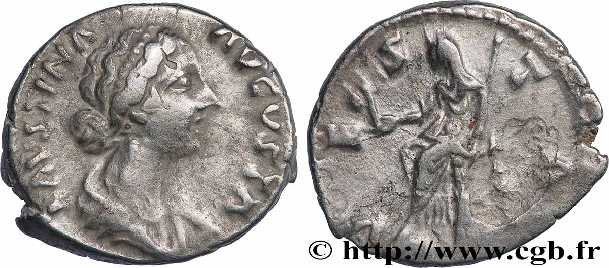 FAUSTINE JEUNE Denier TTB/TB+