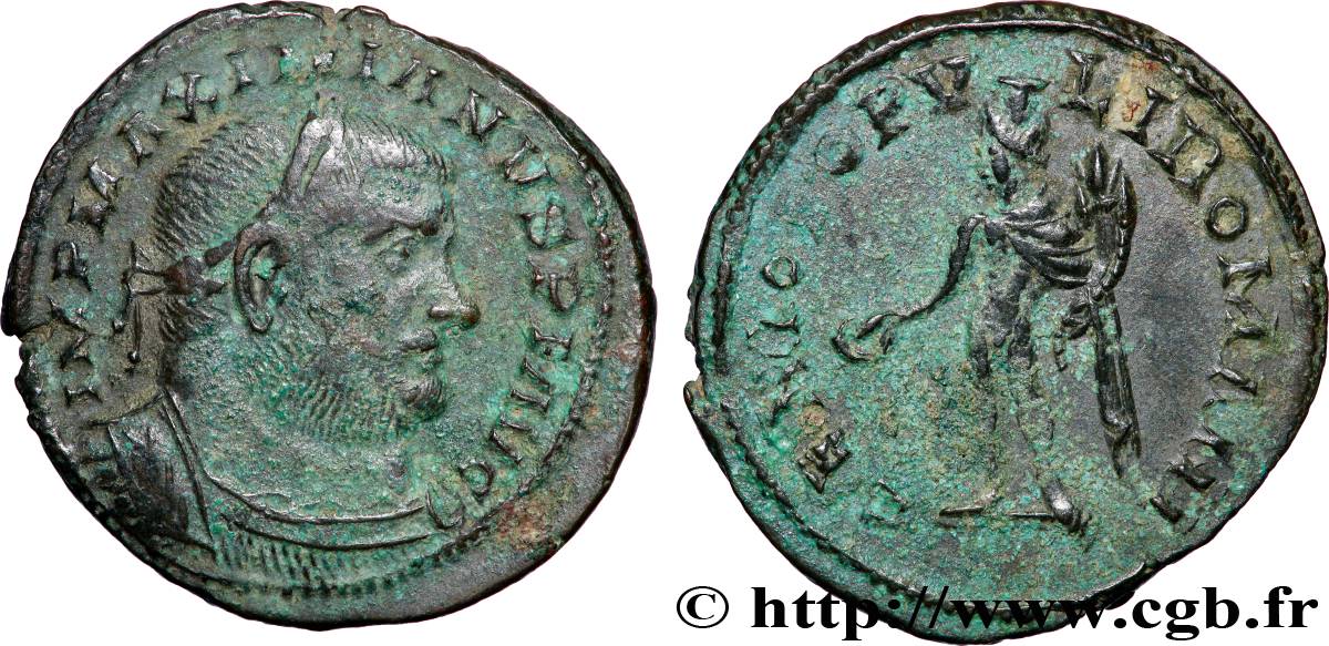 MAXIMIEN HERCULE Follis ou nummus TTB+