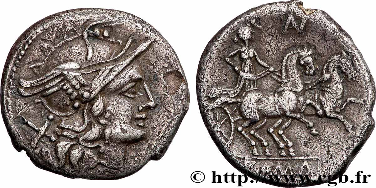 RÉPUBLIQUE ROMAINE - ANONYMES Denier TTB+