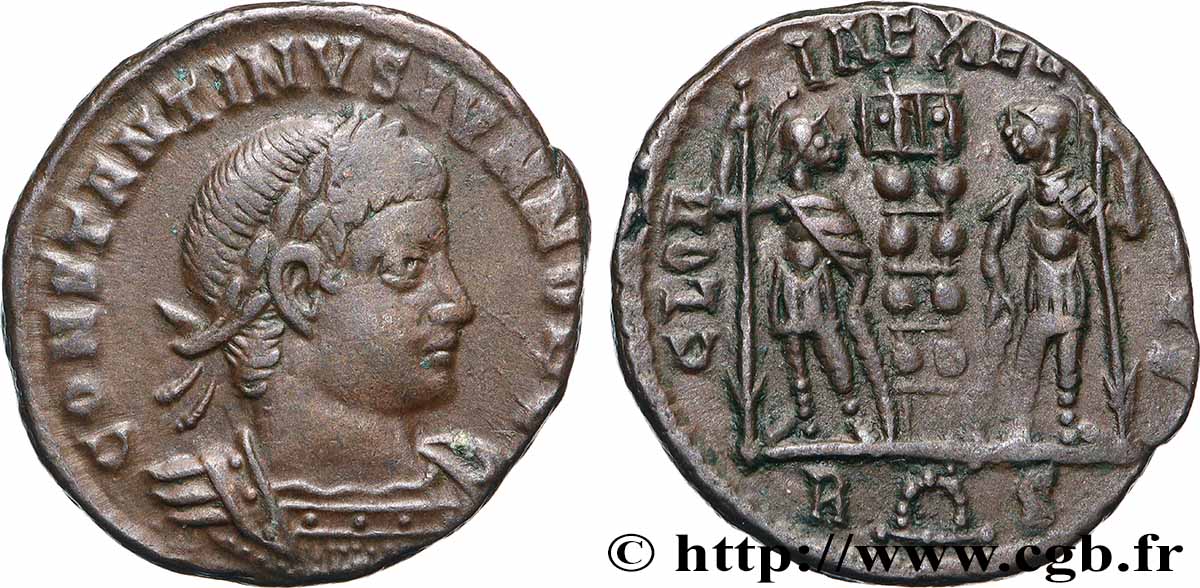 CONSTANTIN II Centenionalis ou nummus TTB+