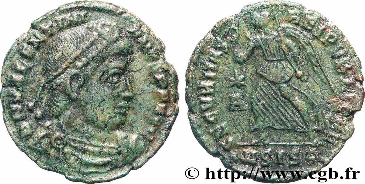 VALENTINIEN Ier  Nummus TTB+