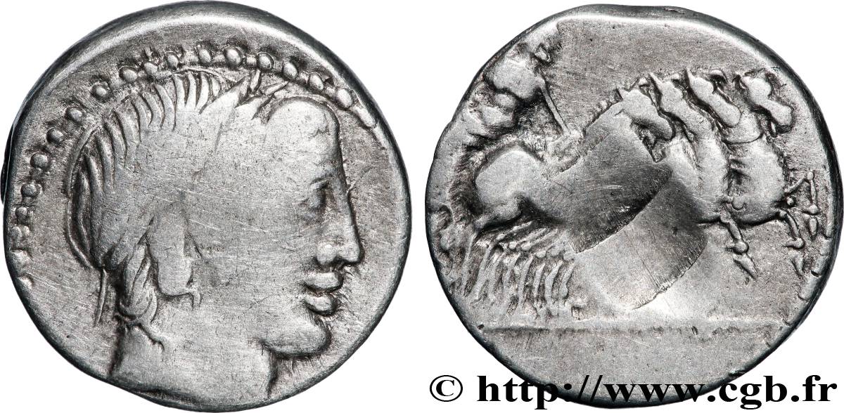 RÉPUBLIQUE ROMAINE - ANONYME Denier TTB