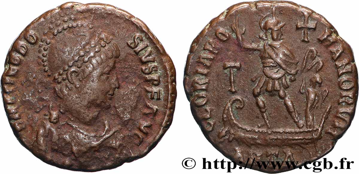 THÉODOSE Ier Maiorina pecunia TTB