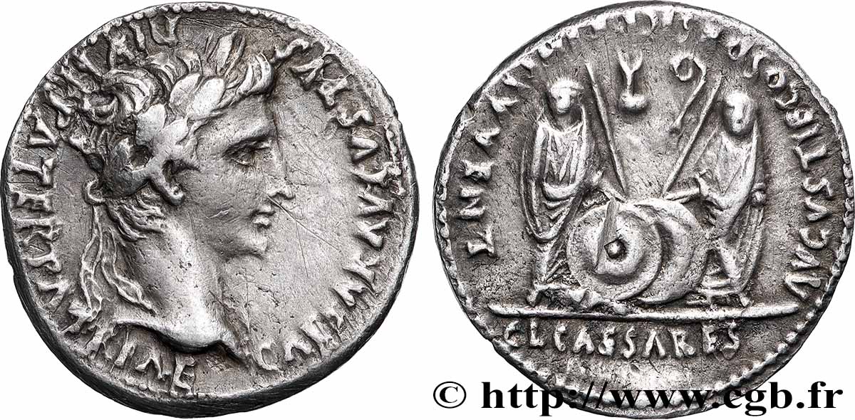 AUGUSTE, CAIUS et LUCIUS Denier TTB+