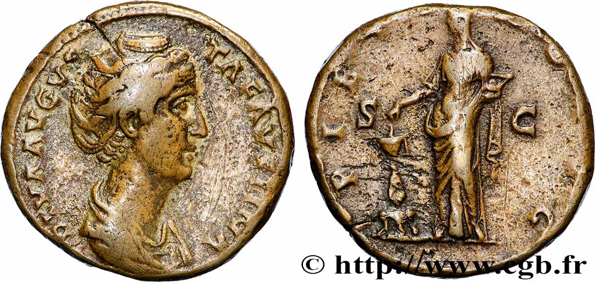 FAUSTINE MÈRE Sesterce TB+