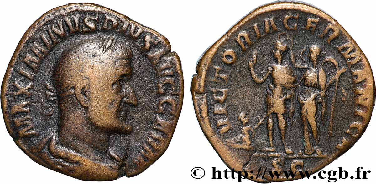 MASSIMINO I Sesterce q.BB