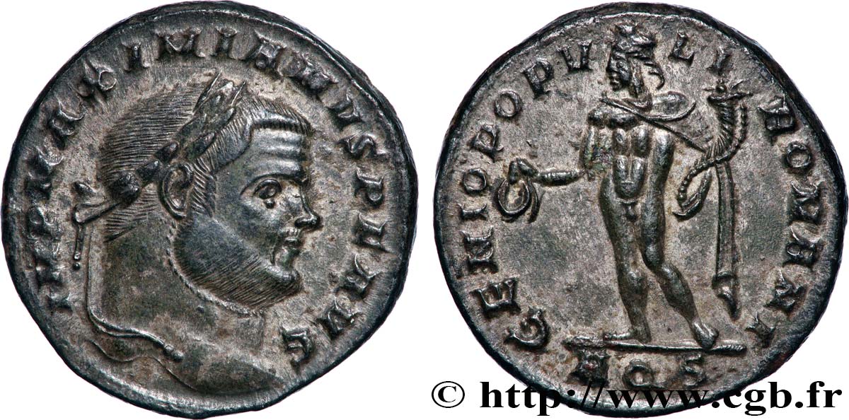 MAXIMIEN HERCULE Follis ou nummus SUP
