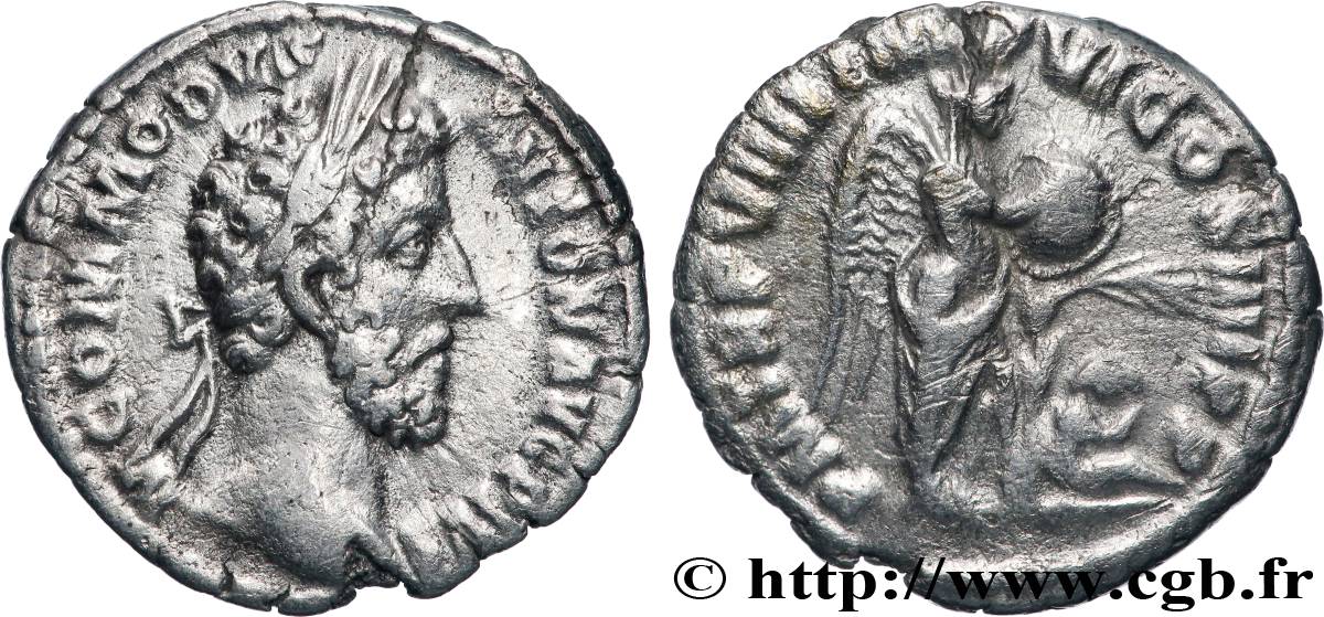 COMMODUS Denier AU/XF