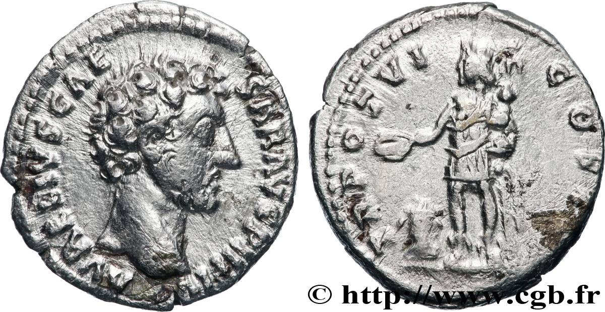 MARC AURÈLE Denier  TTB