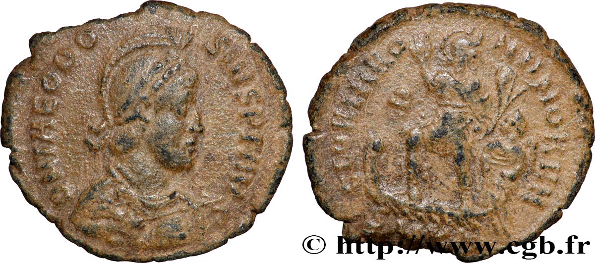 THÉODOSE Ier Maiorina pecunia TB+