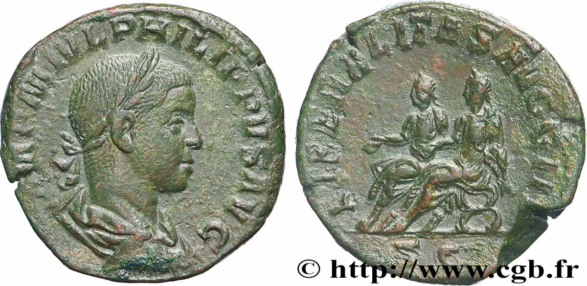 PHILIPPE II Sesterce TTB