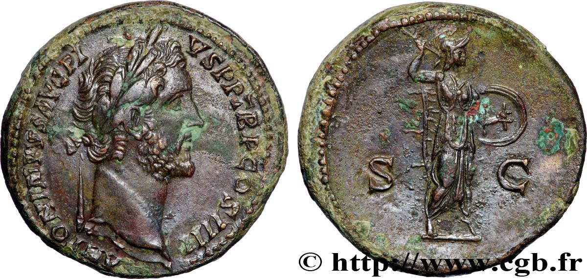 ANTONIN LE PIEUX Sesterce TTB+