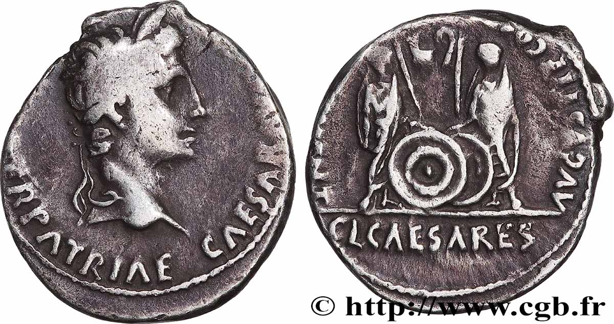 AUGUSTE, CAIUS et LUCIUS Denier TTB