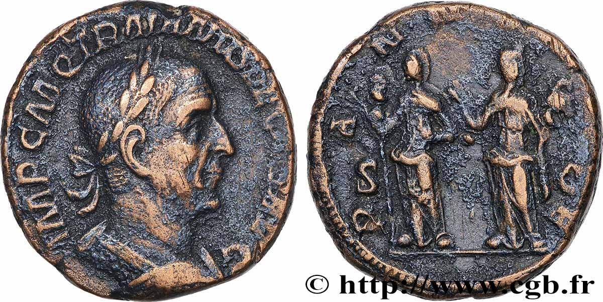 TRAIANUS DECIUS Sesterce fVZ/SS
