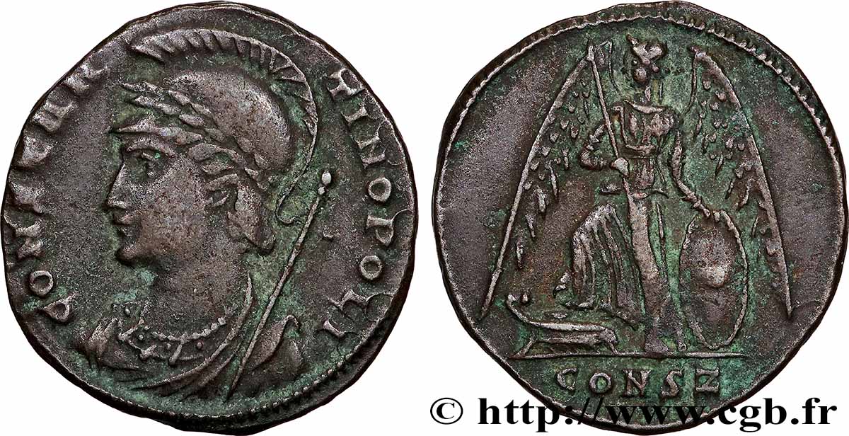 CONSTANTINOPLE Centenionalis ou nummus TTB+