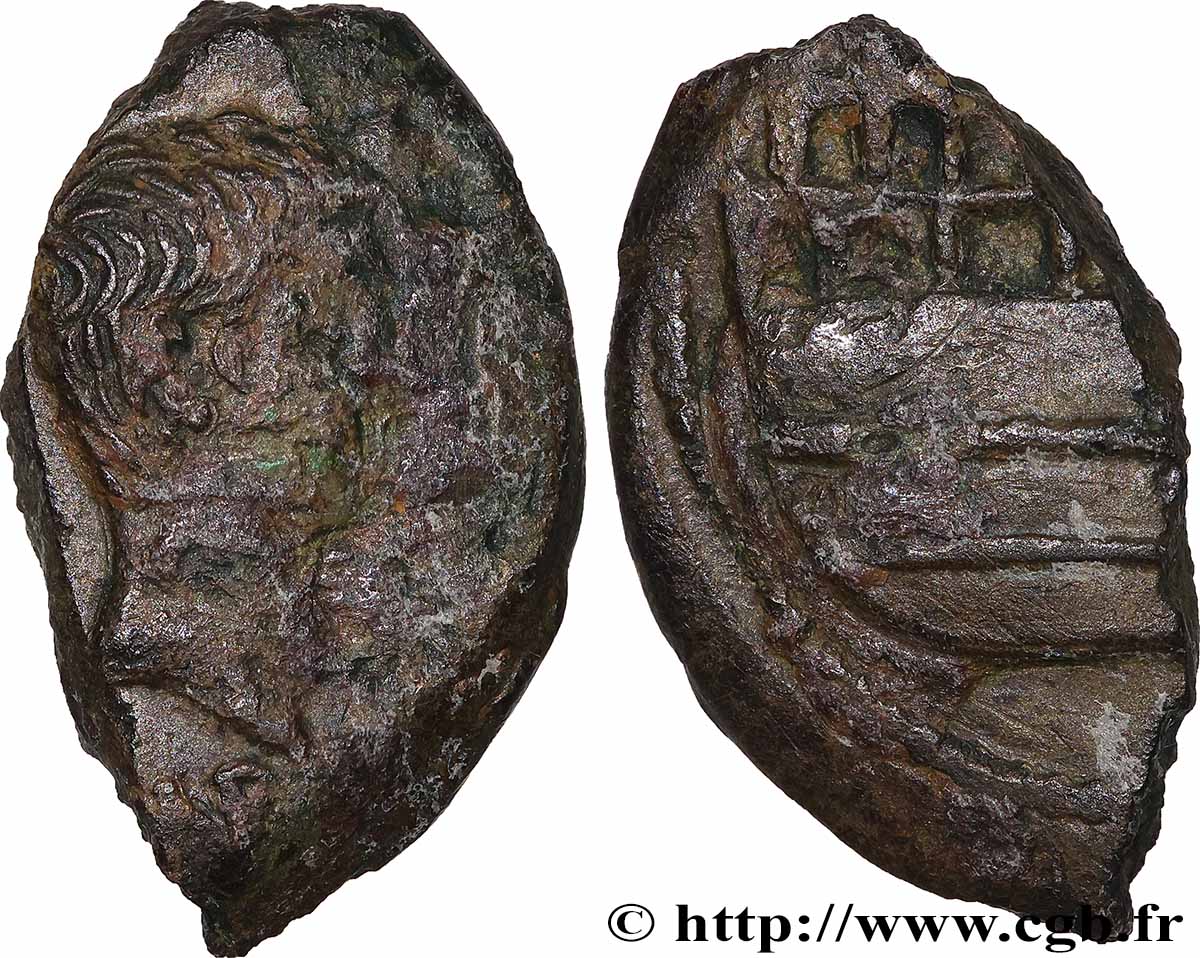 VIENNA - VIENNE - JULES CÉSAR et OCTAVE Dupondius coupé en deux TB+