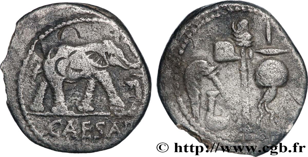 JULES CÉSAR Denier TTB