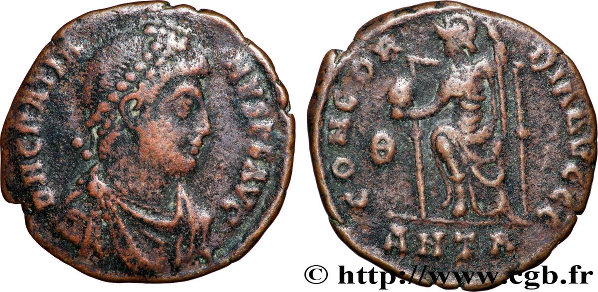 GRATIAN Nummus, (PB, Æ 3) XF