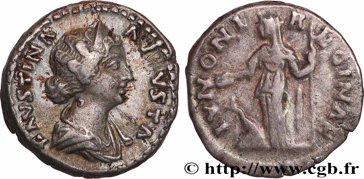 FAUSTINE JEUNE Denier TTB+/TTB