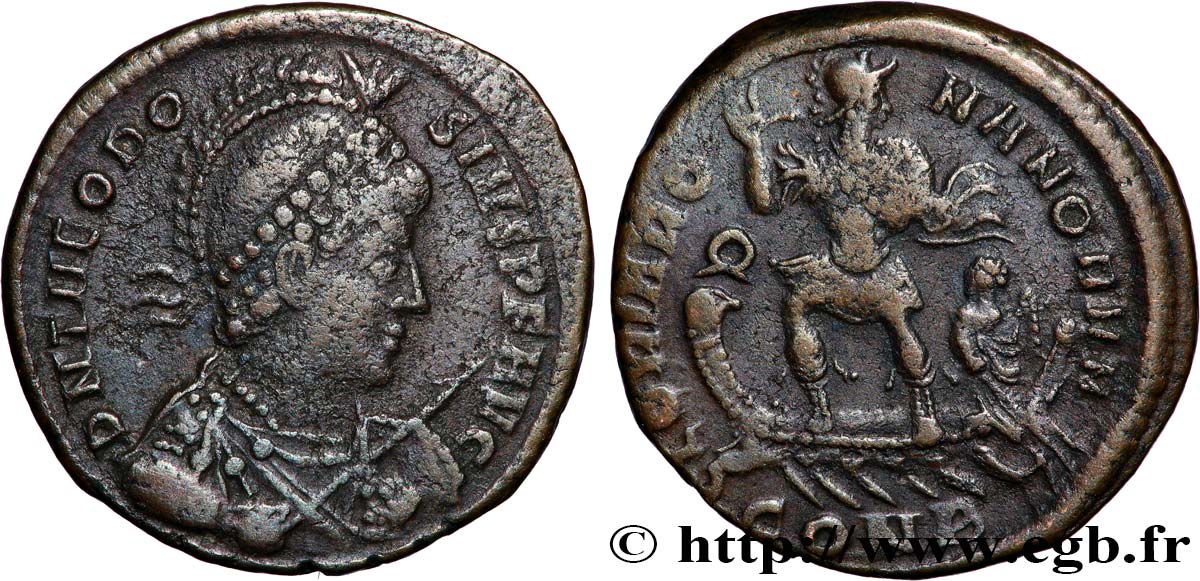 THÉODOSE Ier Maiorina pecunia TTB