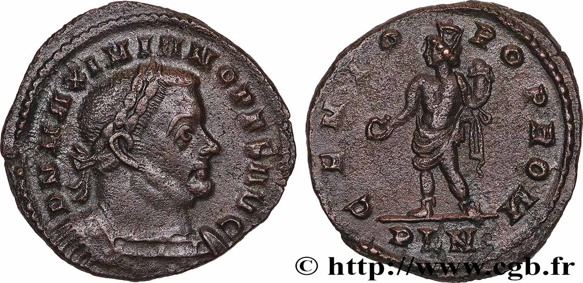 MAXIMIEN HERCULE Follis ou nummus TTB+