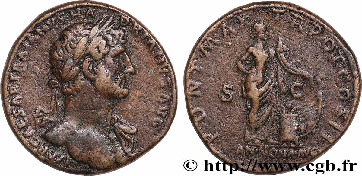 HADRIEN Sesterce TTB