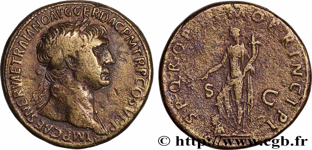 TRAJAN Sesterce TTB/TB+