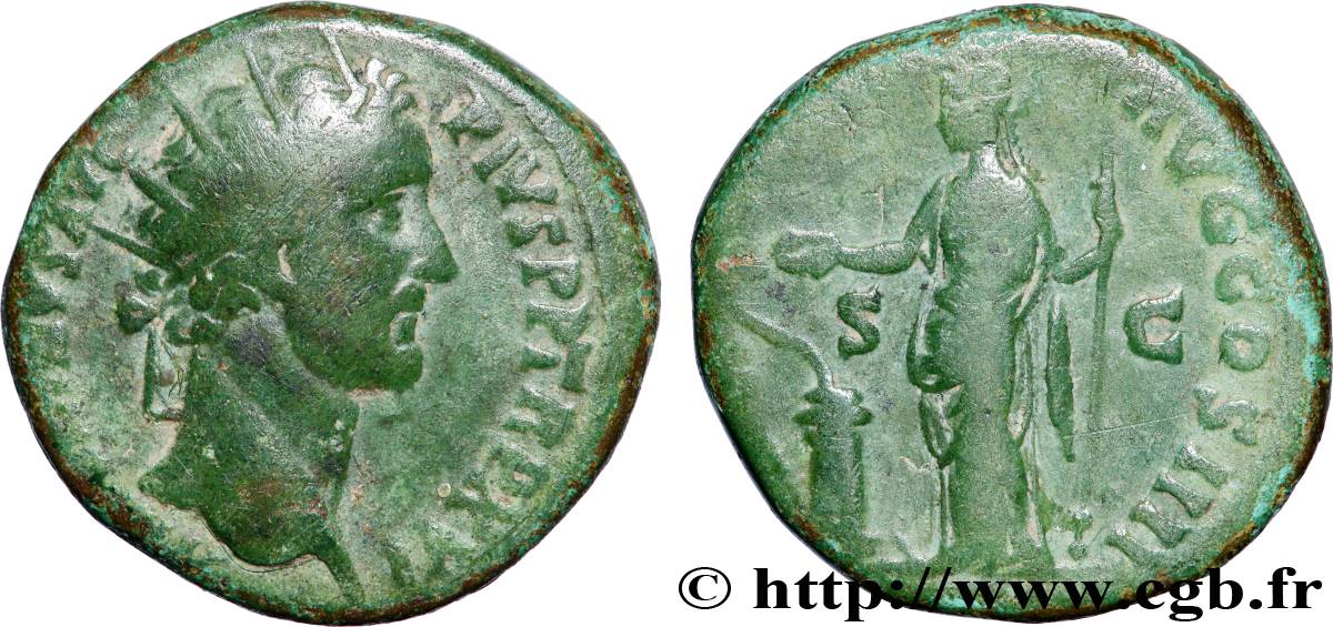 ANTONINUS PIUS Dupondius fSS