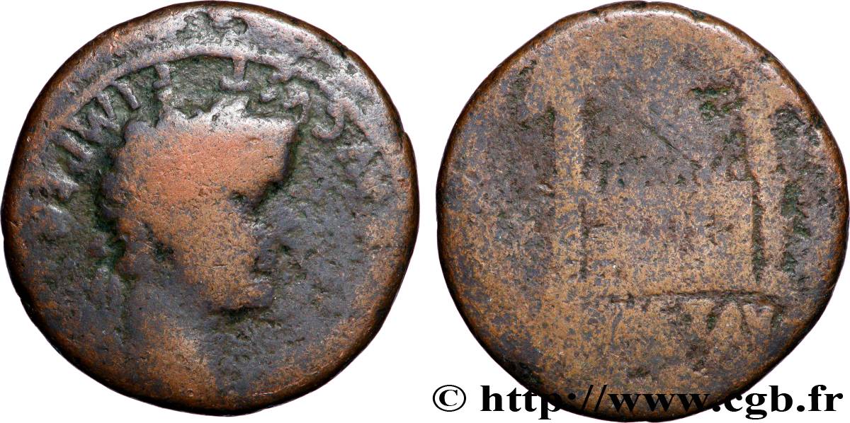 TIBÈRE As à l&nbsp;autel de Lyon TB/B