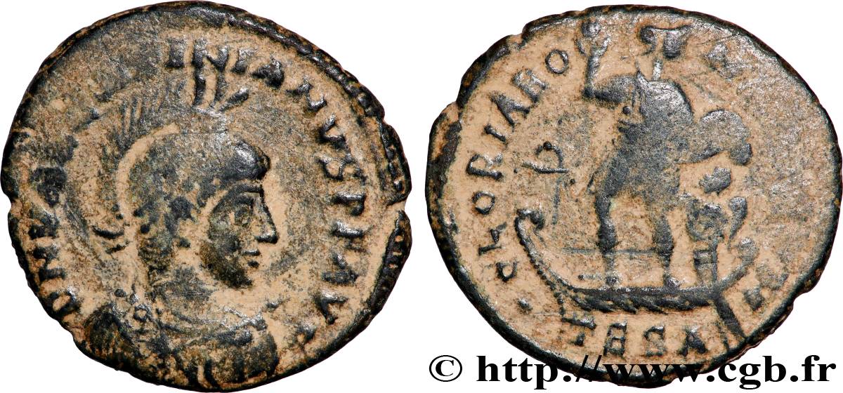 VALENTINIEN II Maiorina pecunia TTB/TB+