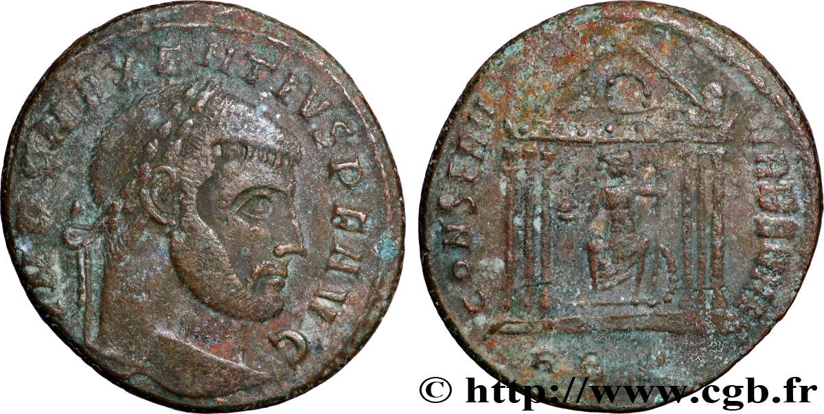 MAXENTIUS Follis ou nummus SS