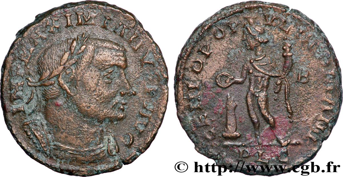 MAXIMIEN HERCULE Follis ou nummus TTB