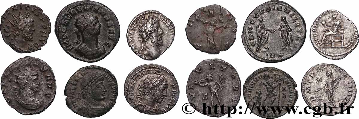 LOTS Lots de 6 monnaies lot